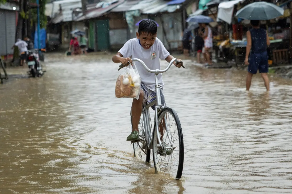 Tropical storm Yagi, locally known as Enteng, in the Philippines