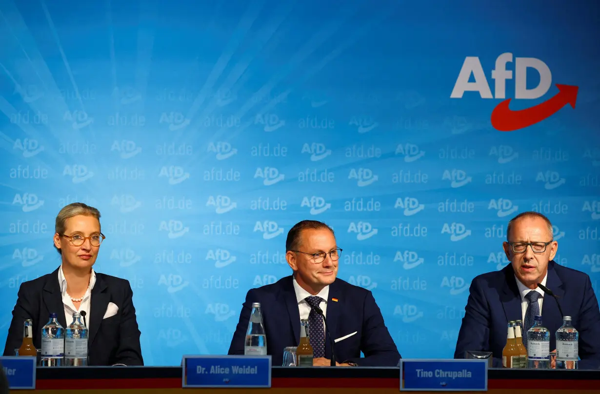 Alternative for Germany press conference after state elections in Saxony and Thuringia, in Berlin