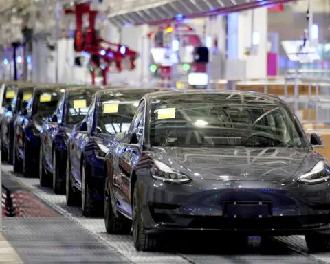 Tesla's China-made EV sales in August up 3% yr/yr