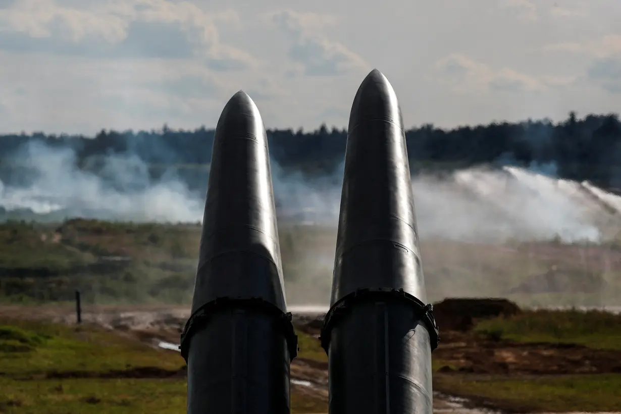 FILE PHOTO: 9М723 missiles, part of Iskander-M missile complex, are seen during a demonstration at the International military-technical forum ARMY-2019 at Alabino range in Moscow Region