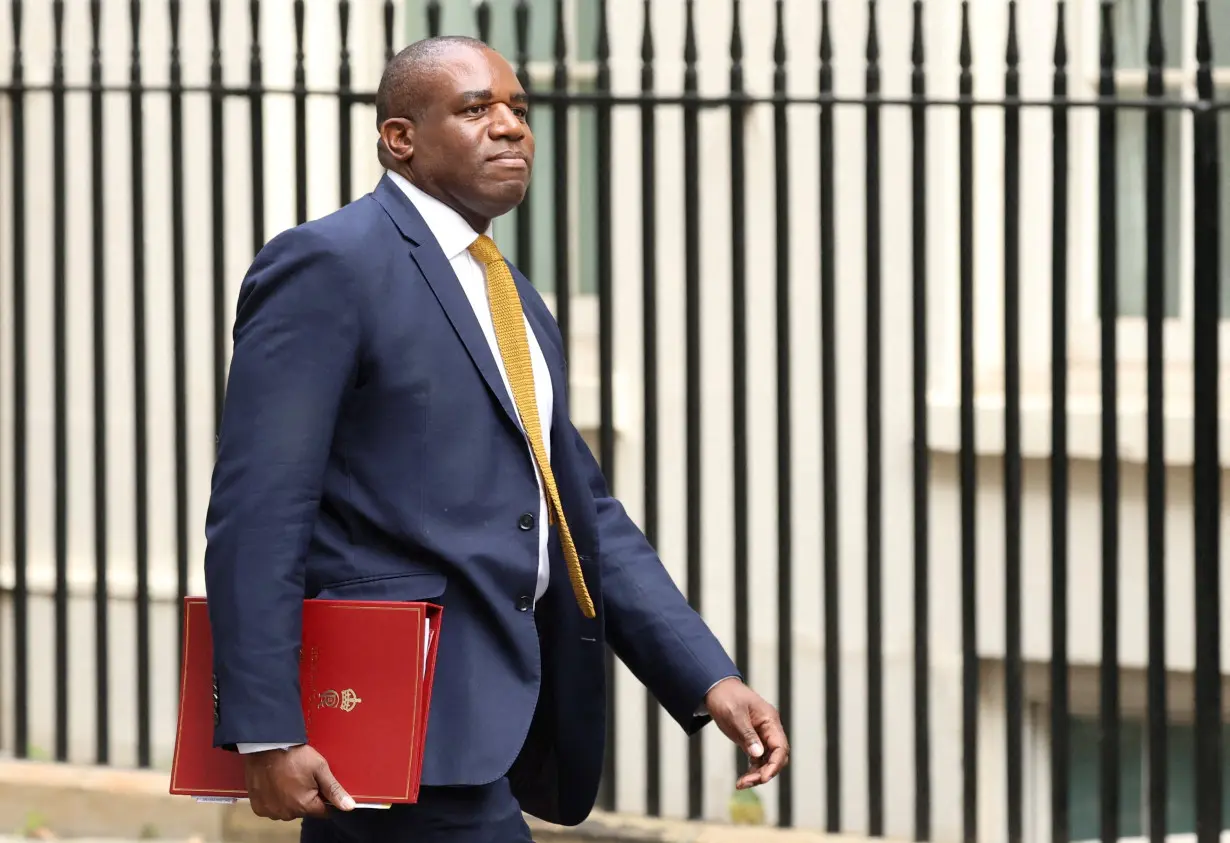 Britain's Foreign Secretary Lammy attends cabinet meeting in London