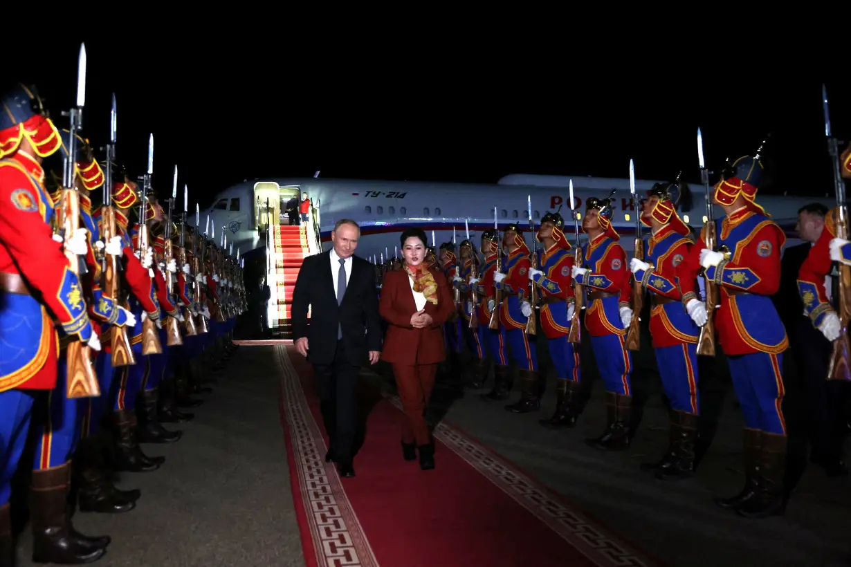 Russian President Putin visits Mongolia