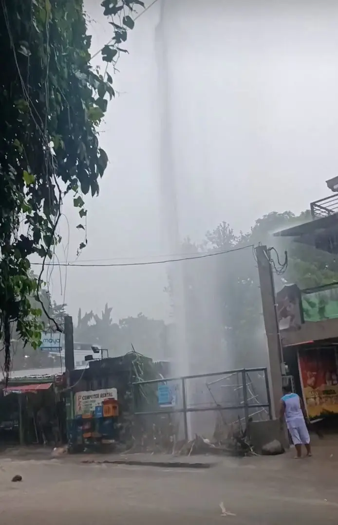 Roads flooded in Antipolo, east of Manila