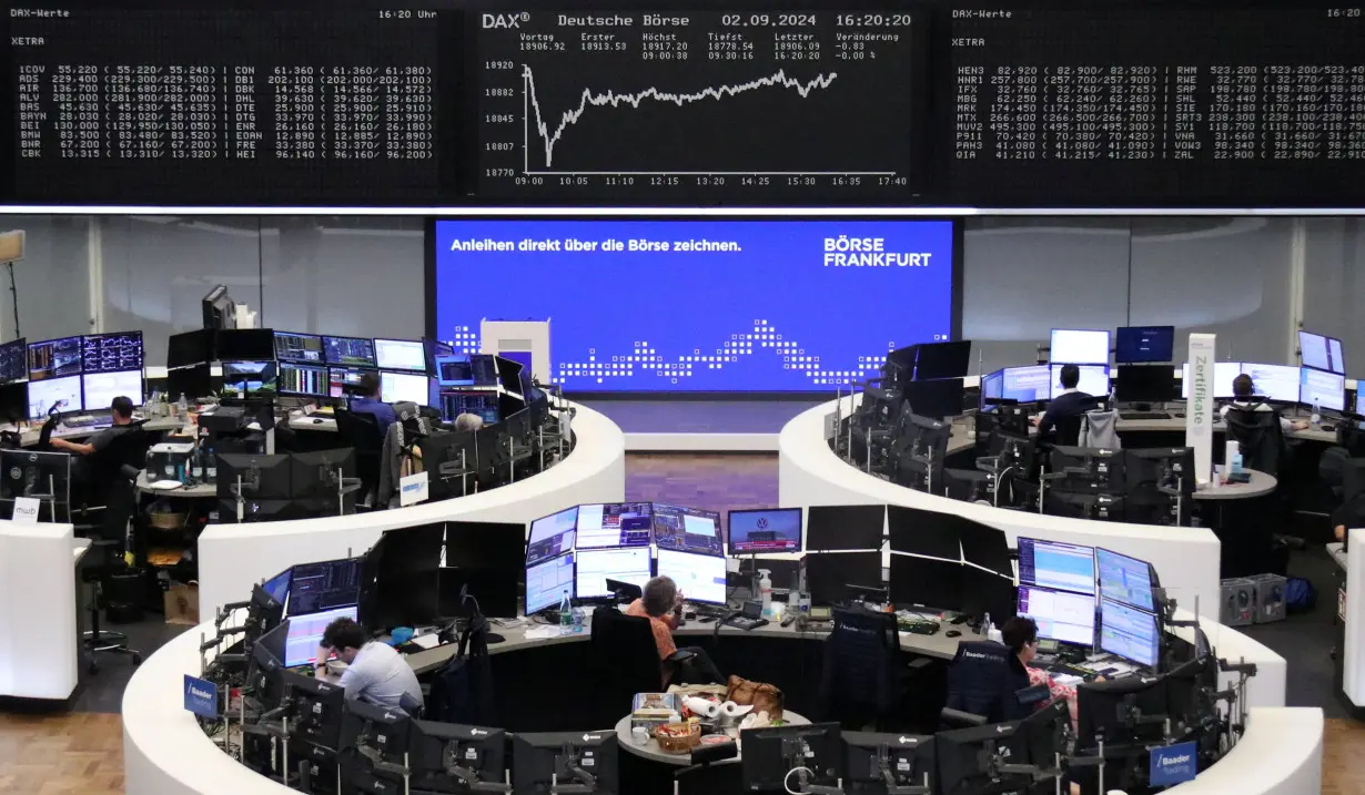 German share price index DAX graph is pictured at the stock exchange in Frankfurt