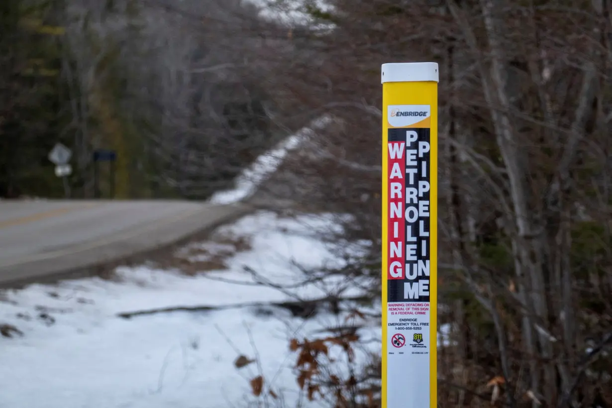 FILE PHOTO: Enbridge's Mackinaw facility, the site of the company's existing Line 5 pipeline