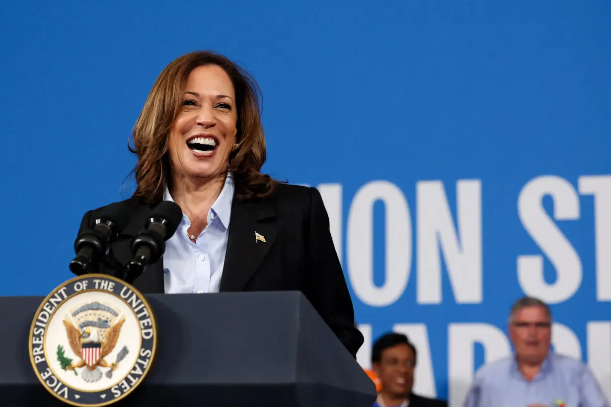 Democratic presidential nominee Kamala Harris campaigns in Detroit