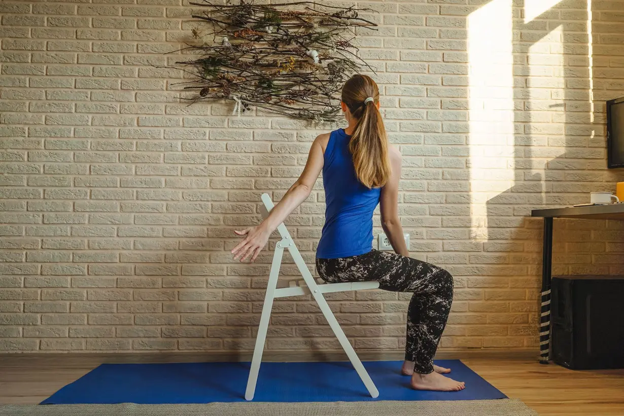 Chair yoga is not just for older people. It's good for everyone, especially the desk-bound