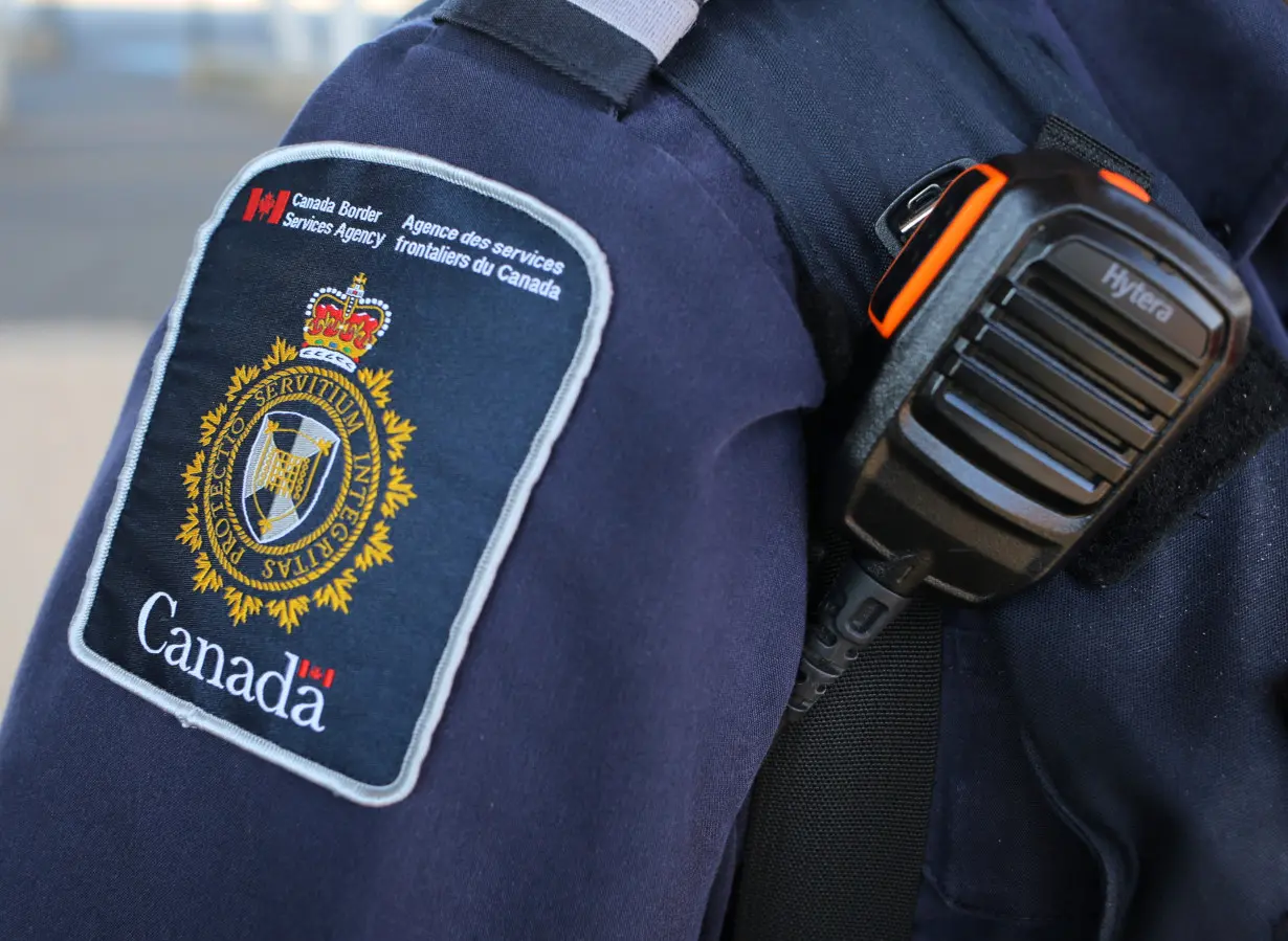 A Canada Border Service Agency officer is seen in Fort Erie