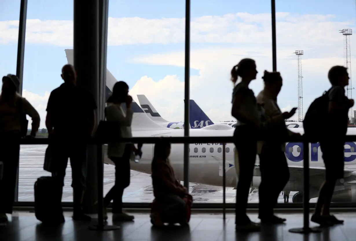 Scandinavian airline SAS pilots go on strike