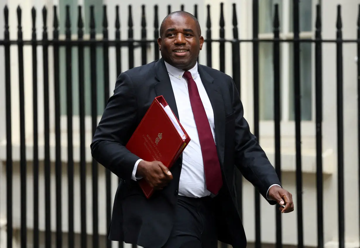 FILE PHOTO: Britain's Foreign Secretary Lammy attends cabinet meeting in London