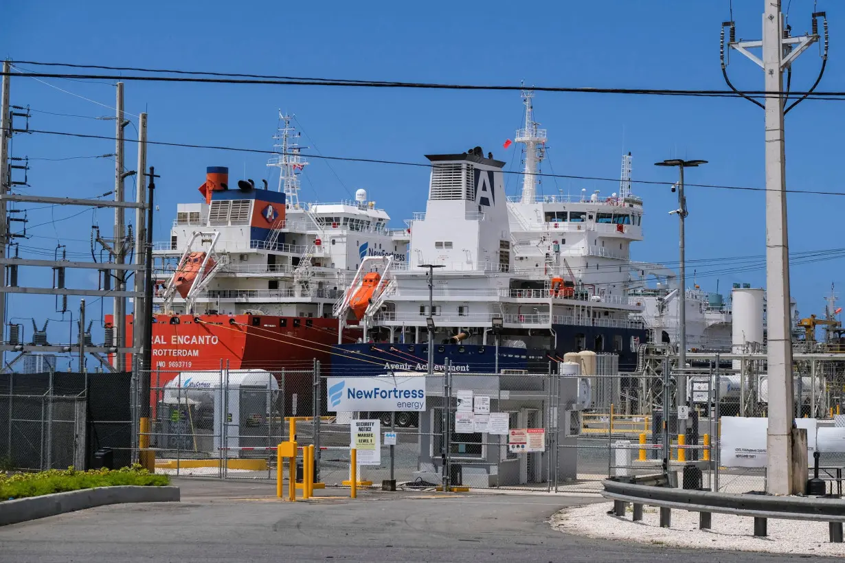 New Fortress Energy's liquefied natural gas (LNG) import terminal pictured in San Juan