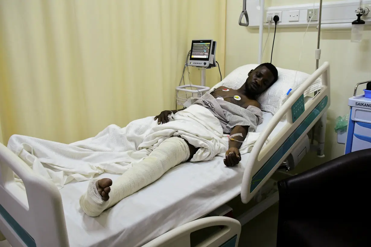 Ugandan opposition leader Bobi Wine hospitalised after being shot in leg