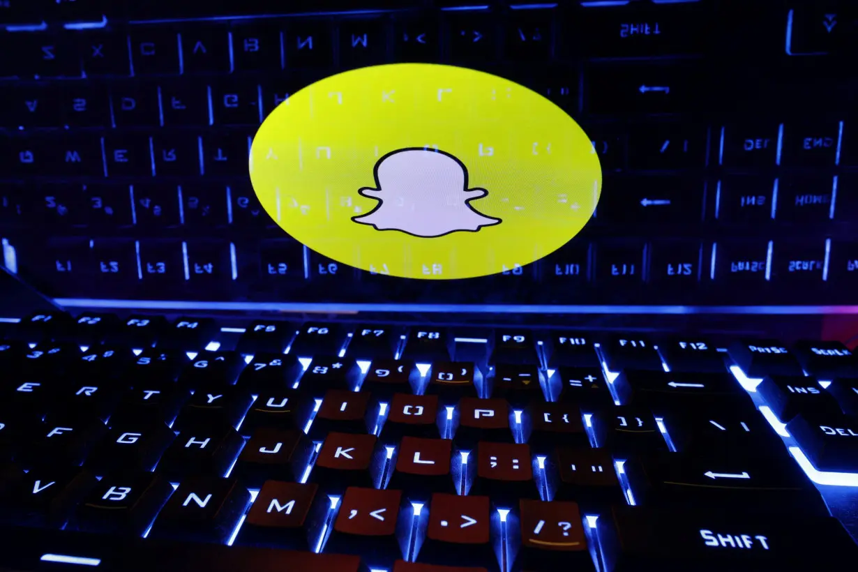 Illustration shows SnapChat logo