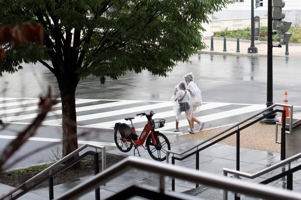 FILE PHOTO: Rainfall from Tropical Storm Debby lands in Washington