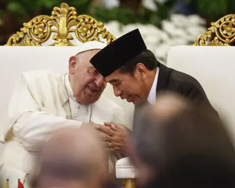 In Asia, pope urges Indonesia to live up to promise of 'harmony in diversity,' fight extremism