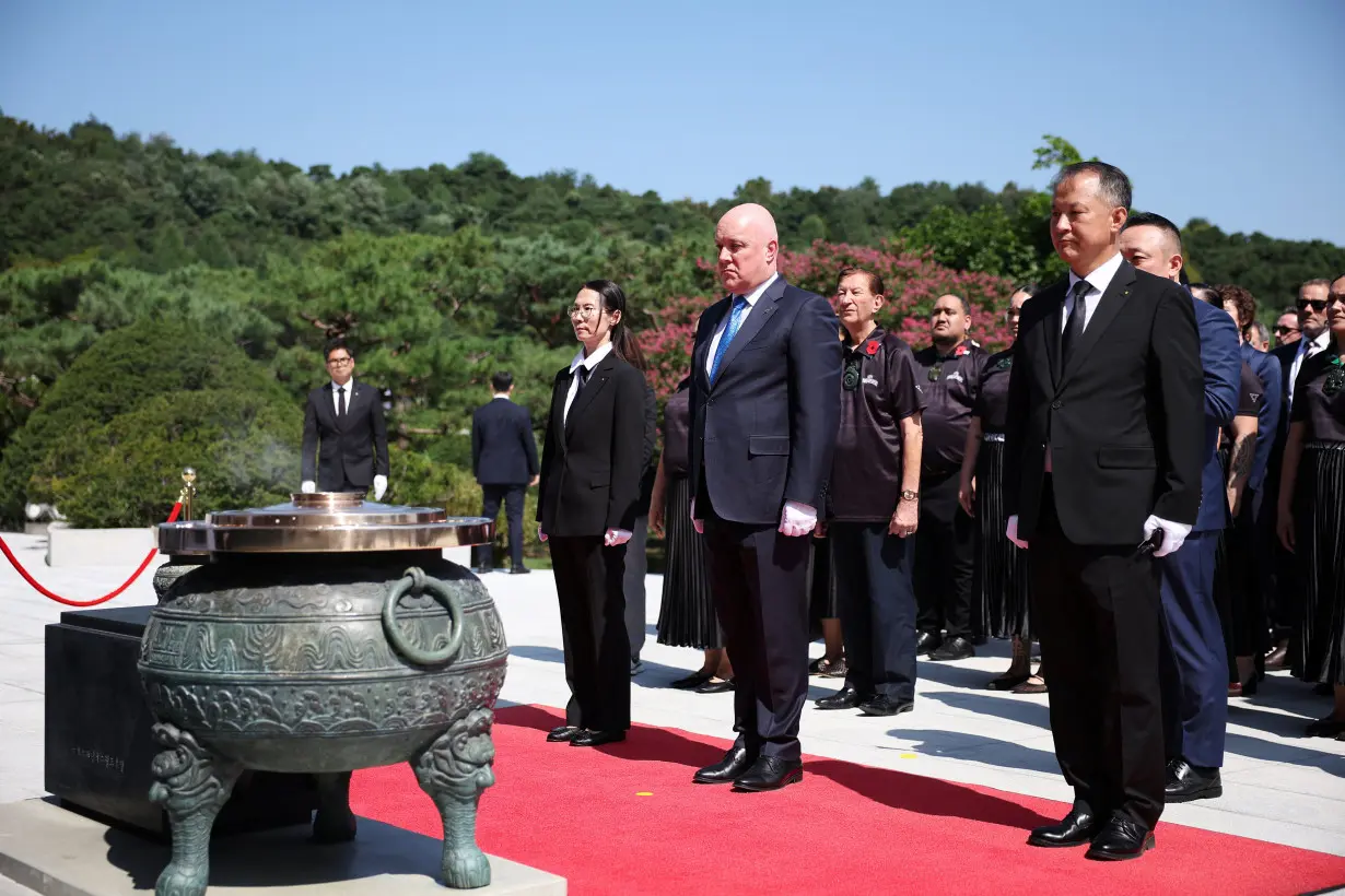 New Zealand's Prime Minister Christopher Luxon visits South Korea