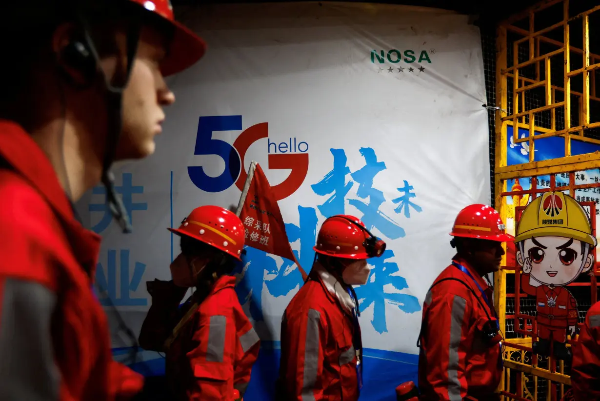 FILE PHOTO: Huawei-organised media tour to coal mines in Shenmu, Yulin city of Shaanxi province, China