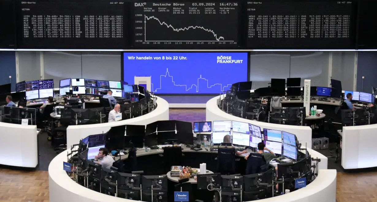 German share price index DAX graph is pictured at the stock exchange in Frankfurt