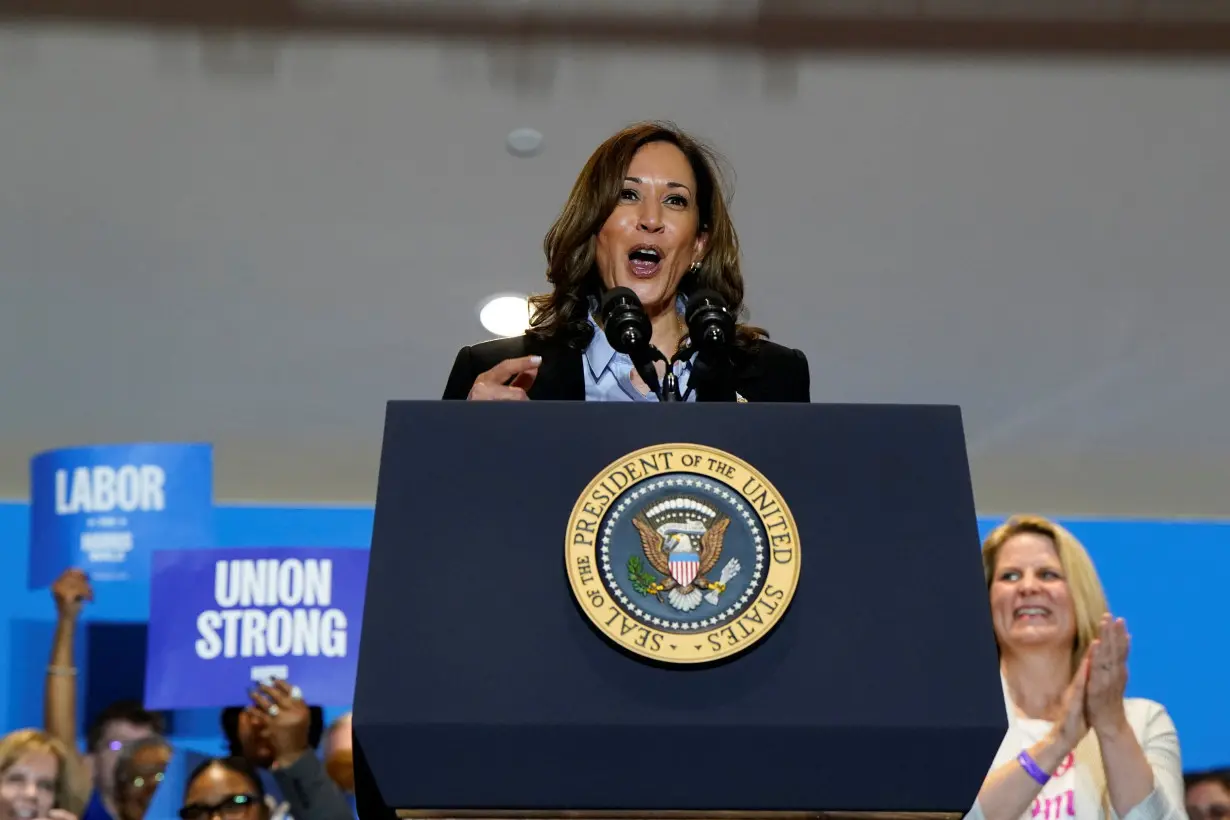 U.S. President Biden and Democratic presidential nominee Harris attend a Labor Day campaign event in Pittsburgh