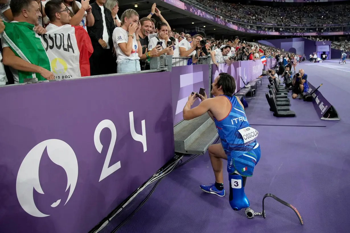 Alessandro Ossola asked his girlfriend to marry him after competing in the men's 100m T63.