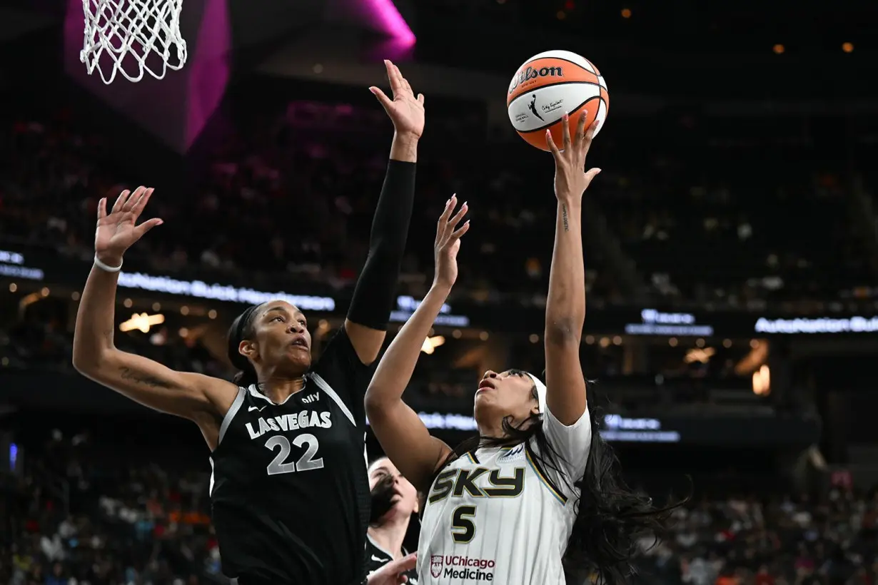 A'ja Wilson scores 30 points as the Las Vegas Aces hand the Chicago Sky a seventh-straight loss