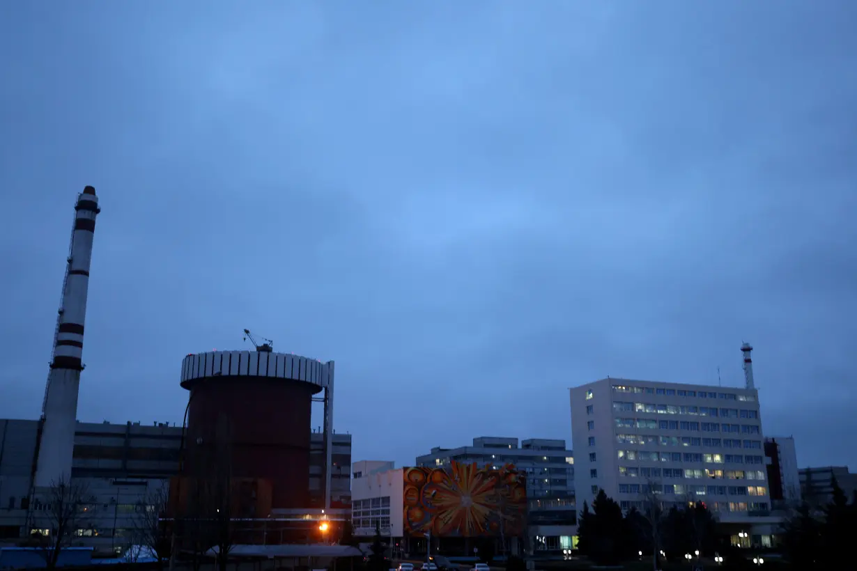 A view of the South Ukraine Nuclear Power Plant near Yuzhnoukrainsk