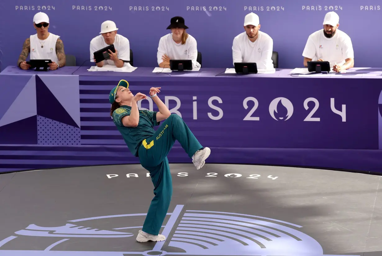 Gunn's Paris Games performance included a kangaroo hop, which she said was inspired by Australia's Olympic mascot, the Boxing Kangaroo.