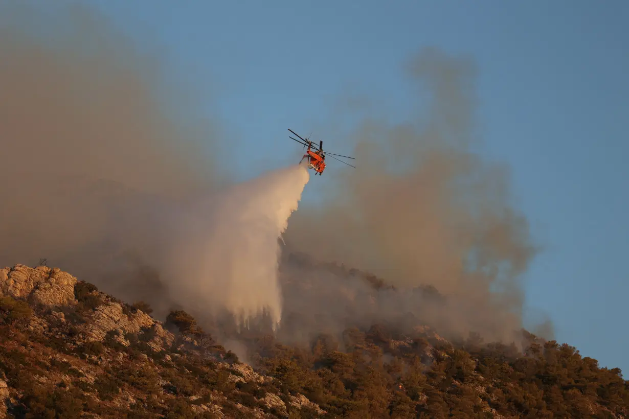 FILE PHOTO: Aftermath of the wildfire near Athens