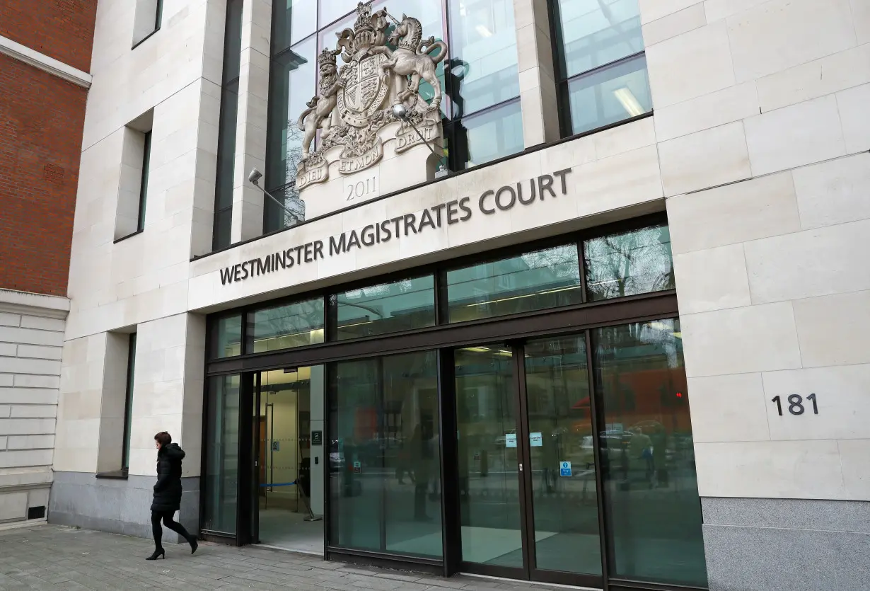 A general view shows the Westminster Magistrates court in London