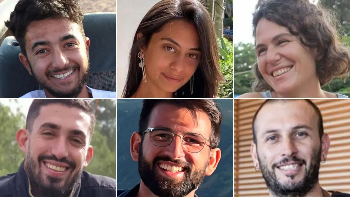 The Israeli hostages who were found killed in Gaza over the weekend. Top row, from left: Hersh Goldberg-Polin, Eden Yerushalmi and Carmel Gat. Bottom row, from left: Ori Danino, Almog Sarusi and Alex Lobanov.