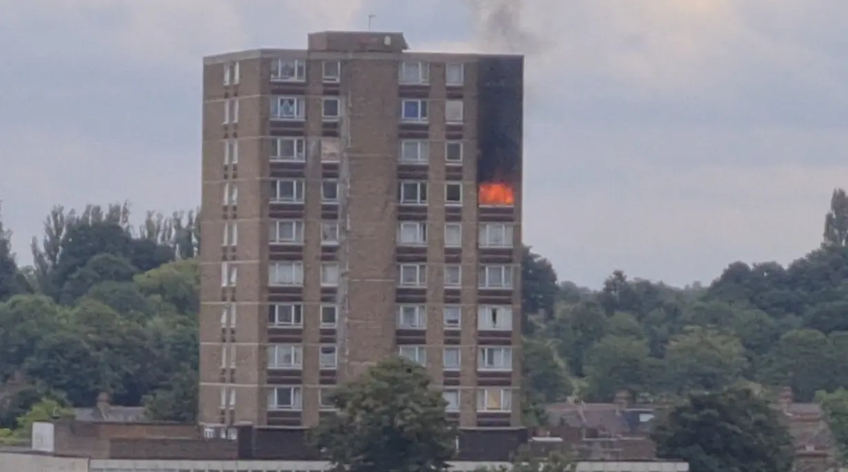 London firefighters tackling tower block blaze