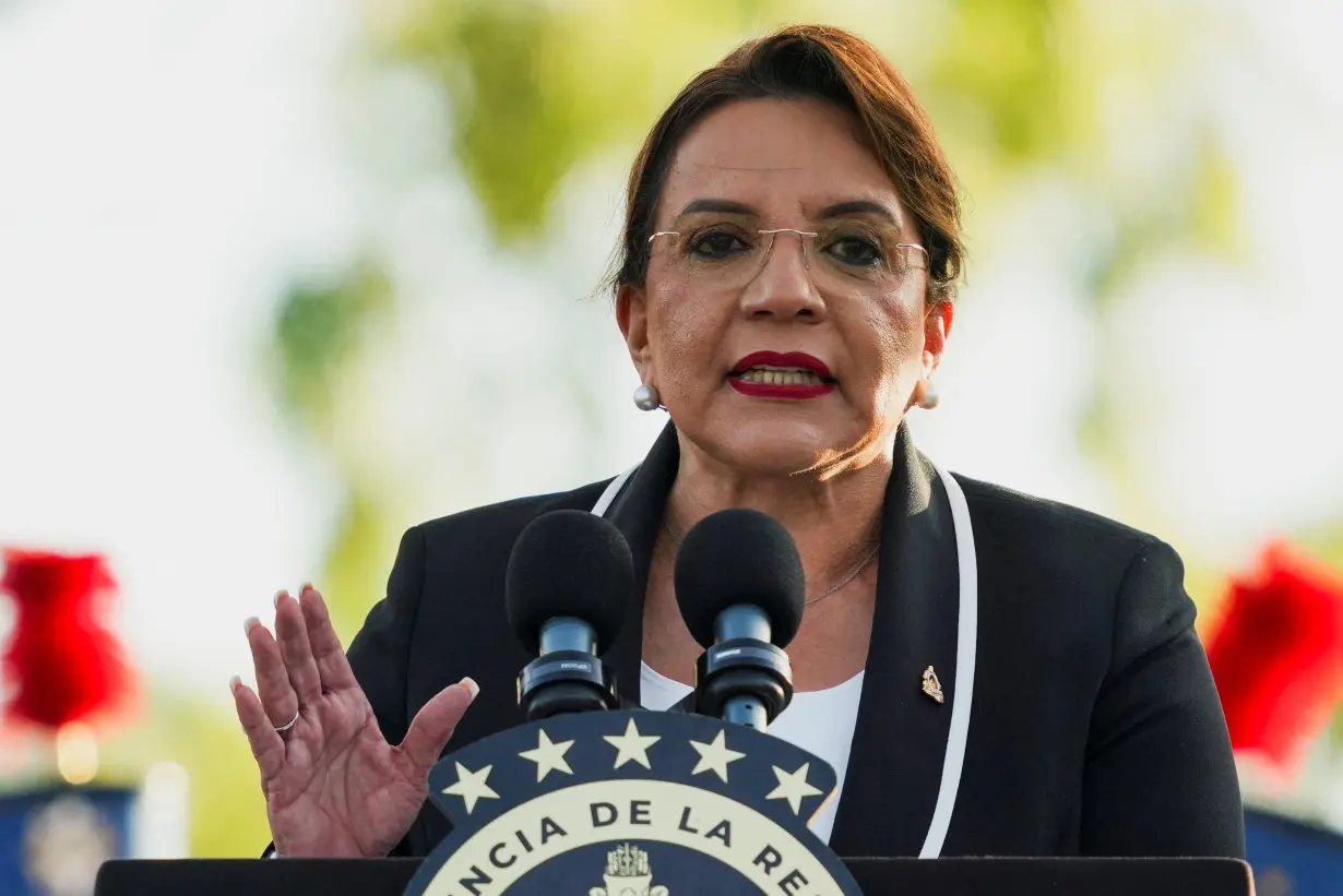 Honduras' President Xiomara Castro holds National Flag Day, in Tegucigalpa