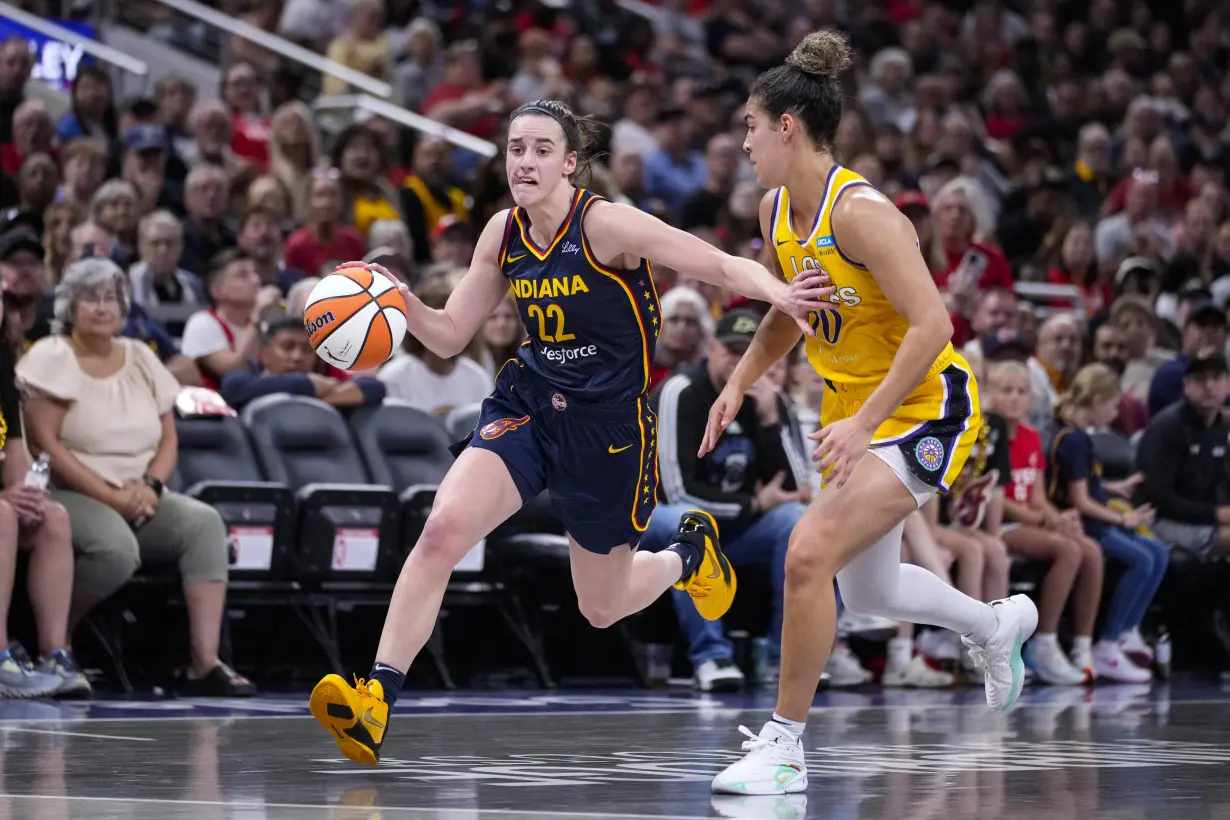 Caitlin Clark makes her 100th 3, finishes with triple-double as Fever beat Sparks 93-86