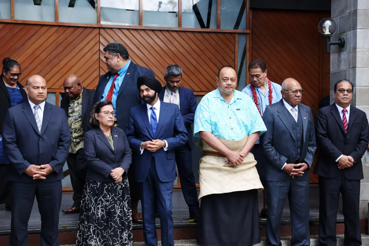 World Bank President Ajay Banga meets with leaders at the Pacific Islands Forum Secretariat in Suva