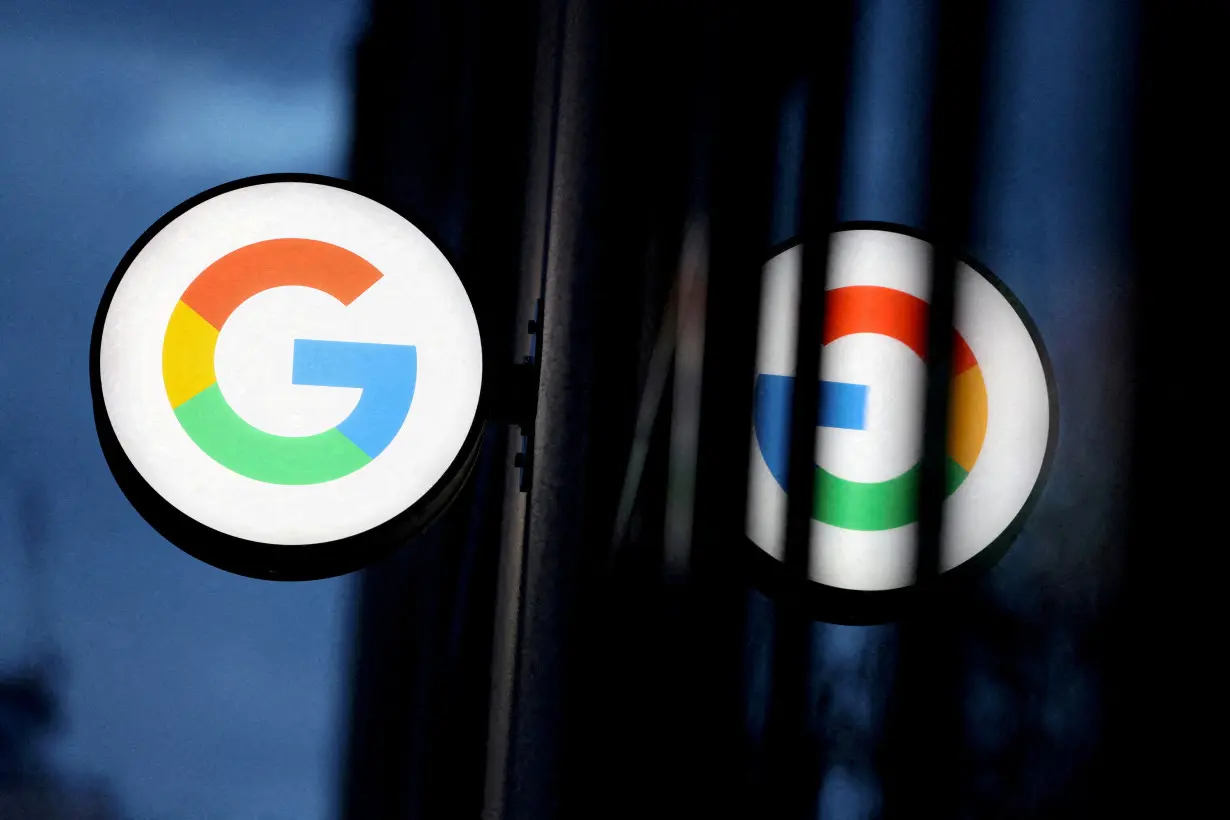 FILE PHOTO: FILE PHOTO: The logo for Google is seen at the Google Store Chelsea in Manhattan, New York City