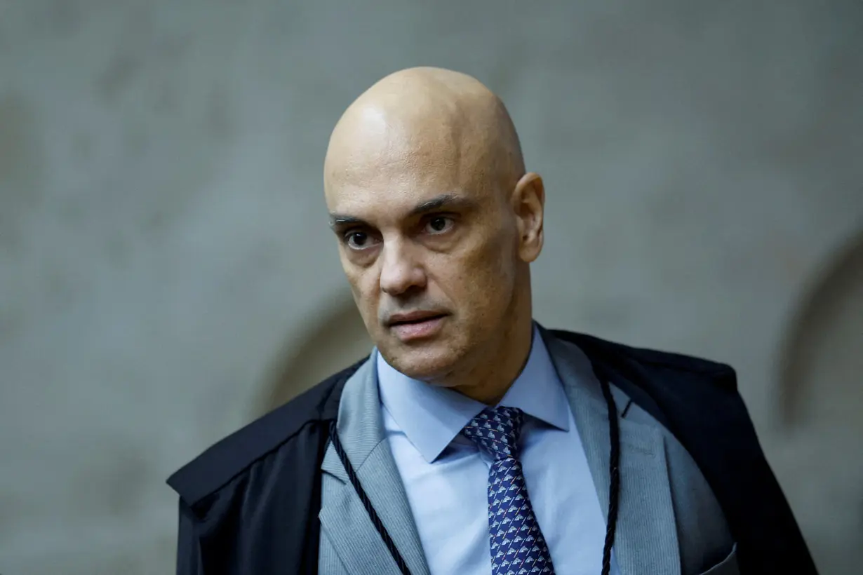 FILE PHOTO: Brazil's Supreme Court Judge Alexandre de Moraes attends a session of the Supreme Court in Brasilia