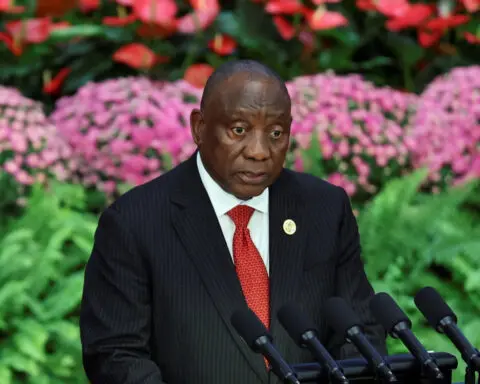 China is not pushing Africa into debt trap, South African president says