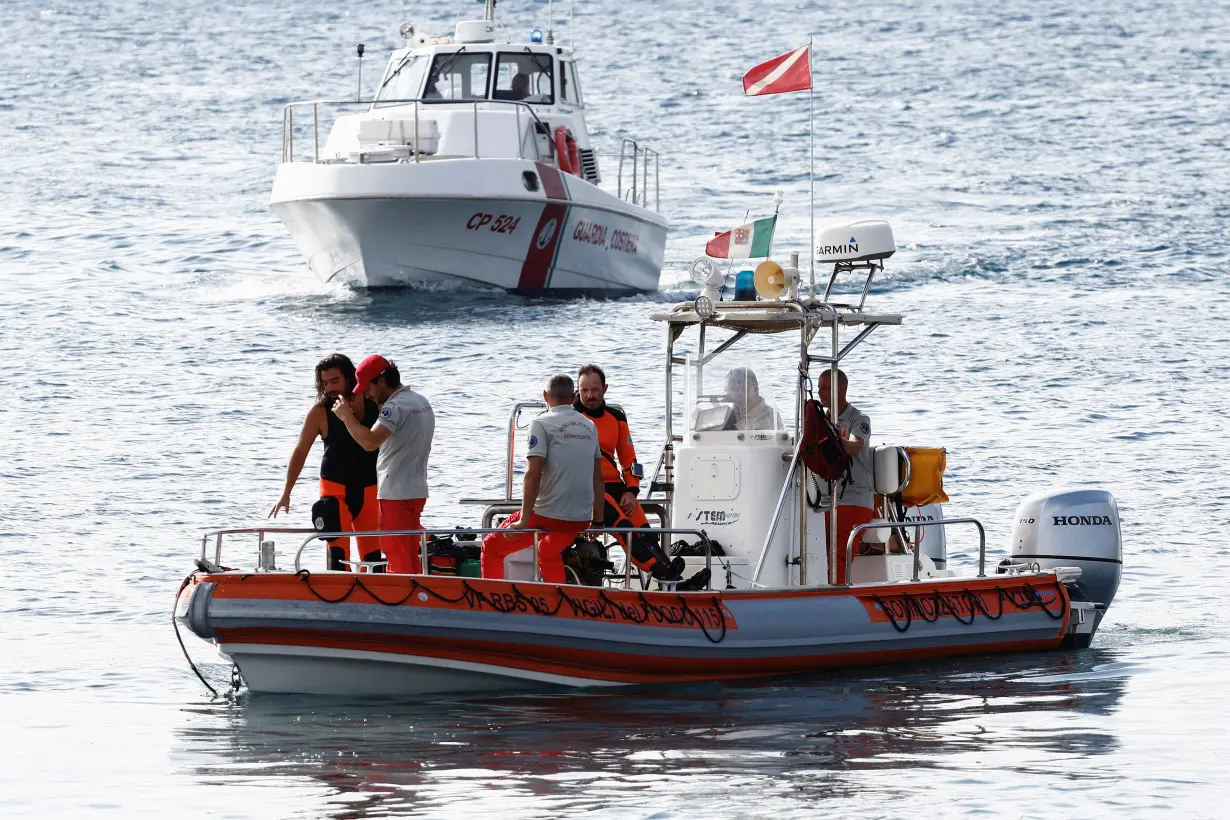 Rescue operations continue after a luxury yacht sank off Sicily