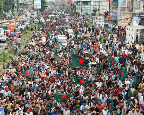 Bangladeshi students rally to mark one month since Hasina's fall