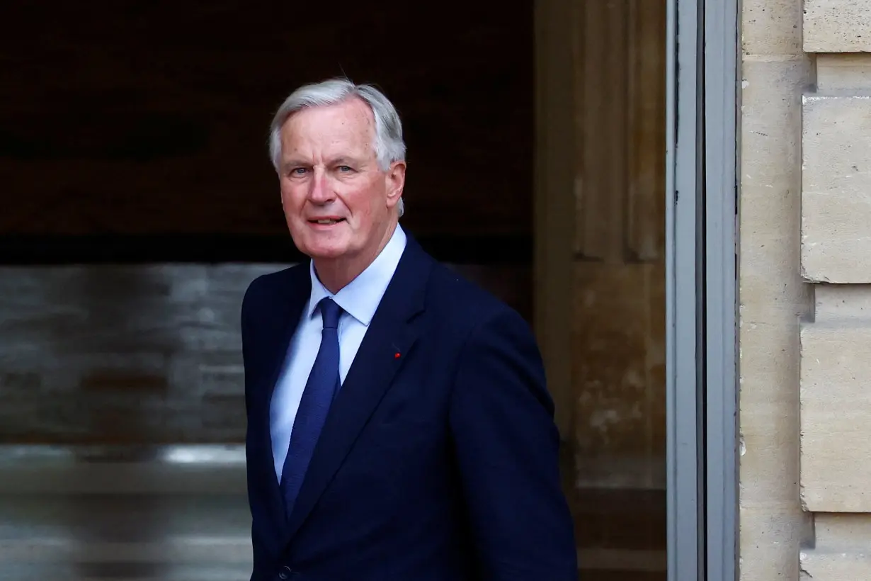 Handover ceremony for France's newly appointed PM Barnier in Paris