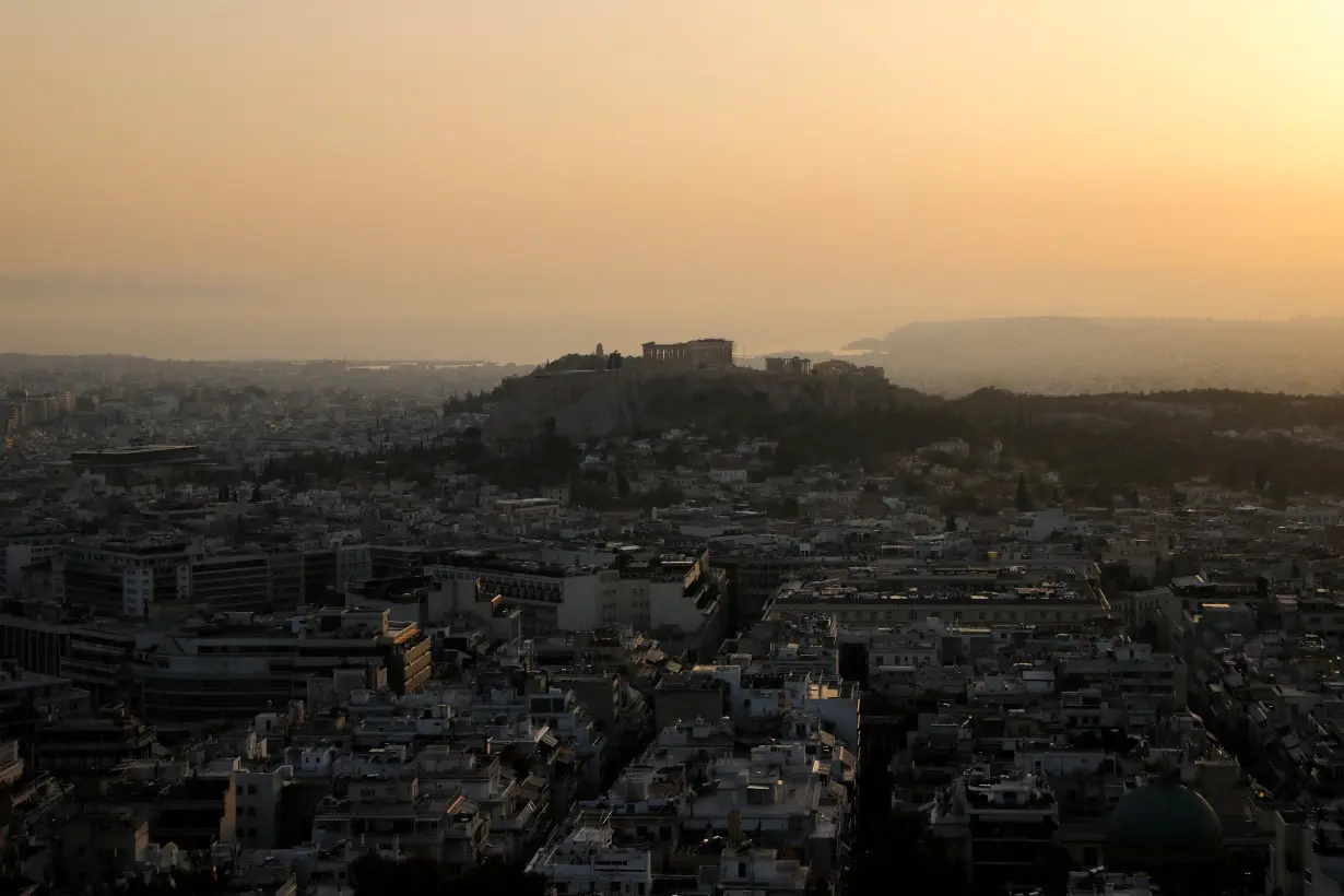 FILE PHOTO: The Parthenon temple is seen atop the Acropolis, in Athens