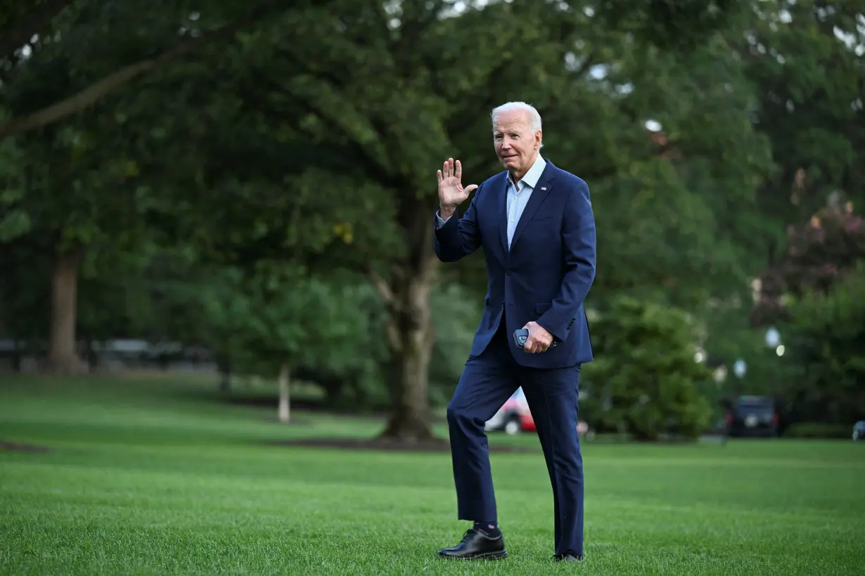 U.S. President Biden returns to White House in Washington