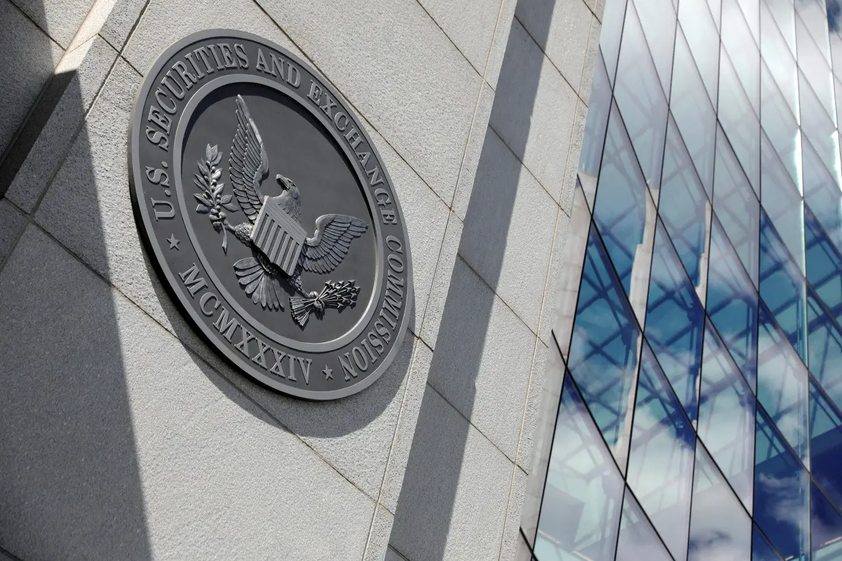 FILE PHOTO: The seal of the U.S. Securities and Exchange Commission is seen at its headquarters in Washington, D.C.