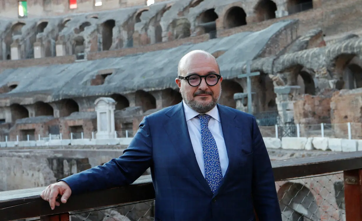 FILE PHOTO: Italian Minister of Culture Sangiuliano attends an event inside the Colosseum