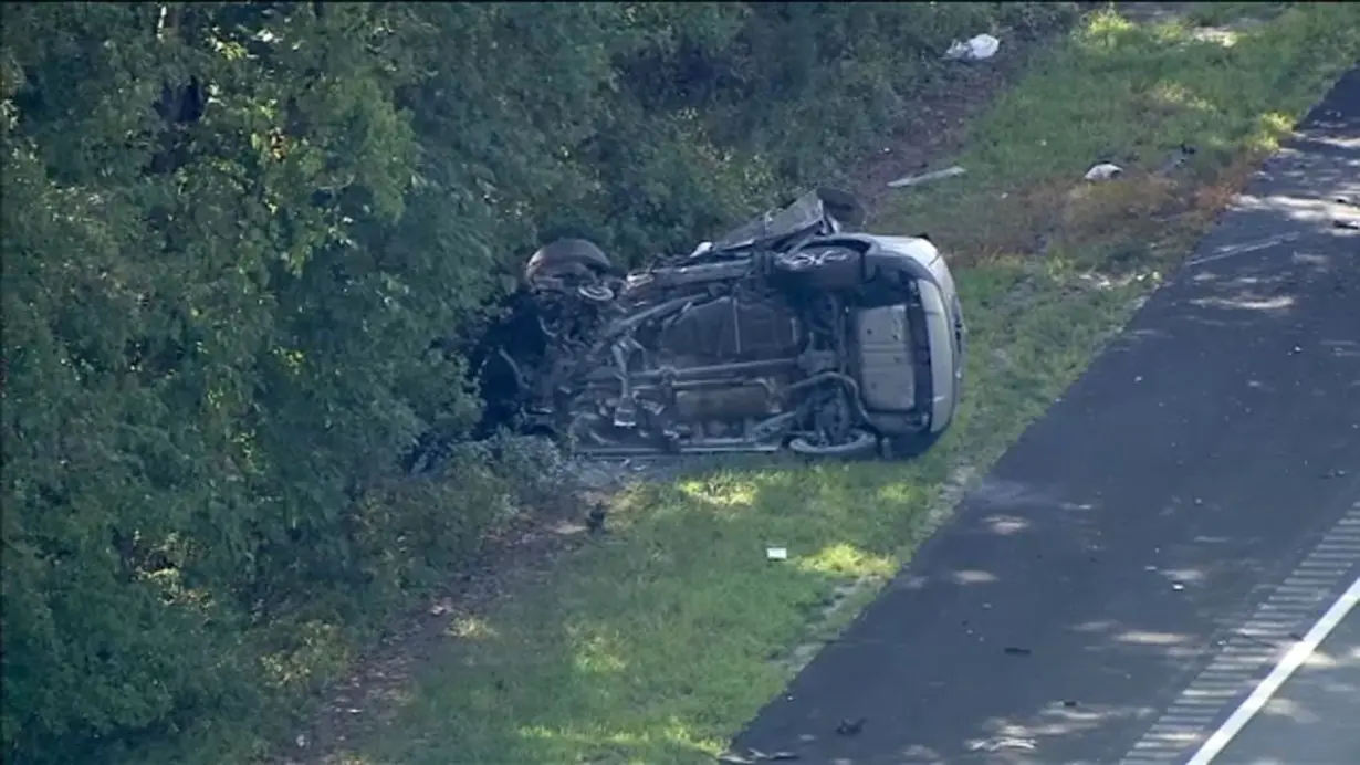 Video shows vehicle going wrong way before fatal crash