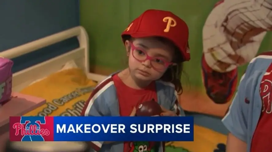 Phillies surprise 6-year-old brain cancer patient with room makeover