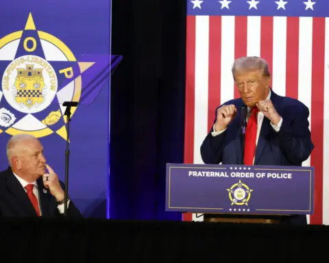 Trump accepts key endorsement from police union while celebrating sentencing delay on felony charges