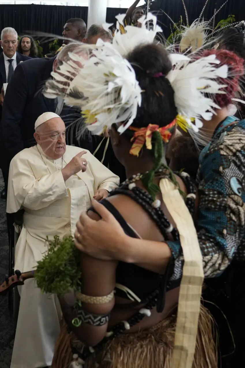 Pope urges church in Papua New Guinea to be close to women after hearing of sorcery 'superstitions'