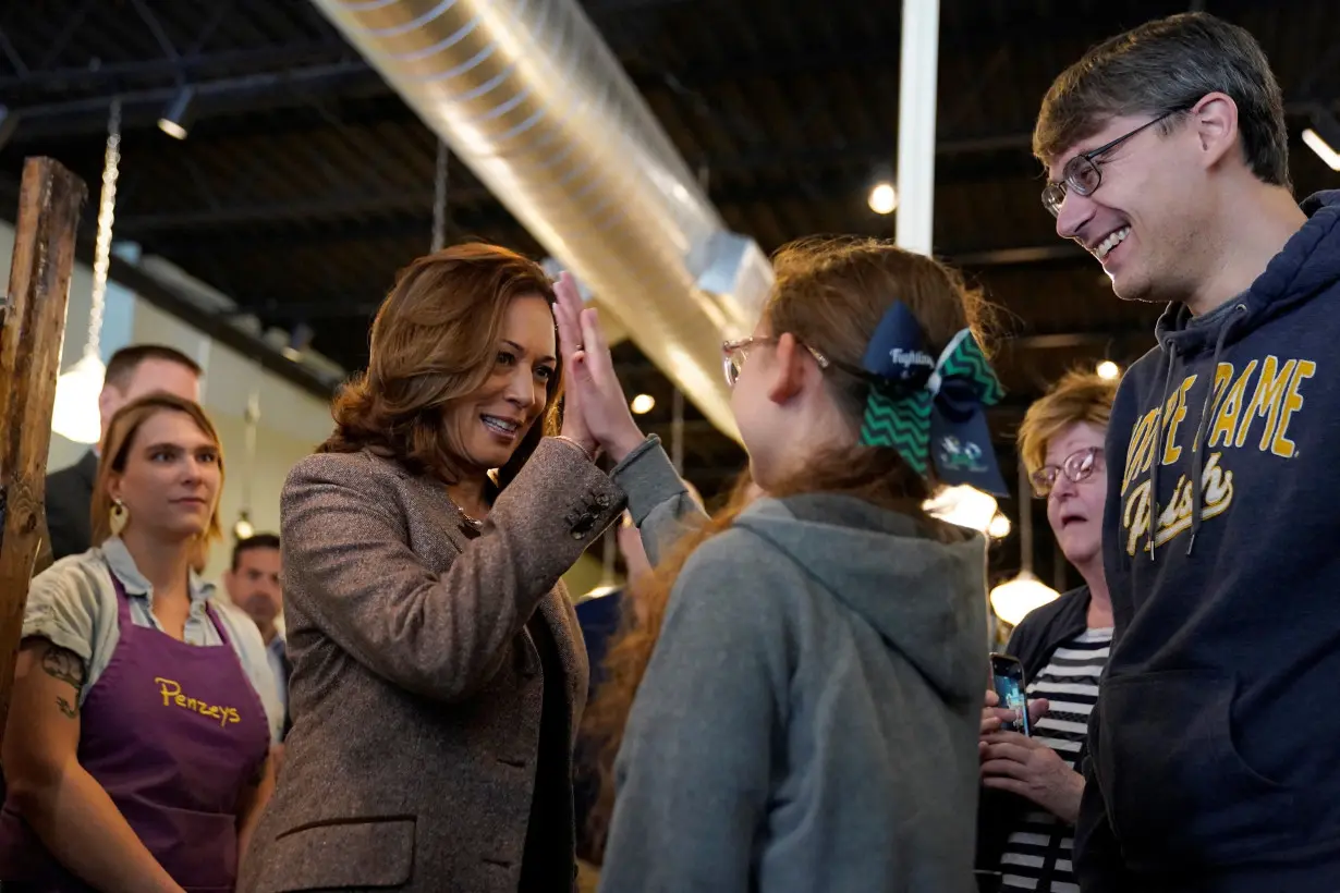 Democratic presidential nominee and U.S. Vice President Harris campaigns in Pittsburgh