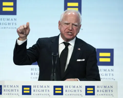 Walz touts Democratic record of defending LGBTQ+ rights, says Harris will advance cause if elected